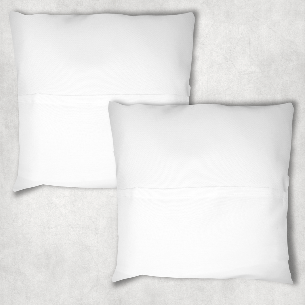 40x40 Book Cushion Covers White Canvas