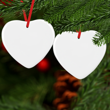 Load image into Gallery viewer, Ceramic Heart Christmas Ornament
