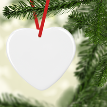Load image into Gallery viewer, Ceramic Heart Christmas Ornament
