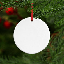 Load image into Gallery viewer, Ceramic Circle Christmas Ornament
