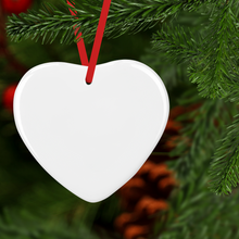 Load image into Gallery viewer, Ceramic Heart Christmas Ornament
