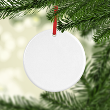 Load image into Gallery viewer, Ceramic Circle Christmas Ornament
