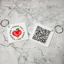 Load image into Gallery viewer, Teacher Keyring Gift with optional image or QR code - Keyring - Molly Dolly Crafts
