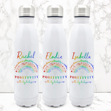 Load image into Gallery viewer, Positivity Rainbow Personalised Travel Flask
