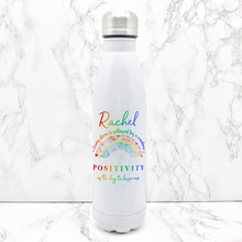 Load image into Gallery viewer, Positivity Rainbow Personalised Travel Flask
