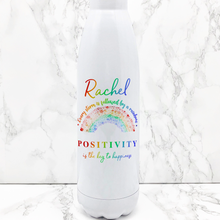 Load image into Gallery viewer, Positivity Rainbow Personalised Travel Flask

