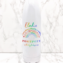 Load image into Gallery viewer, Positivity Rainbow Personalised Travel Flask
