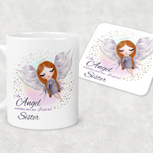 Load image into Gallery viewer, Guardian Angel Watches Over Me Personalised Mug and Coaster Set
