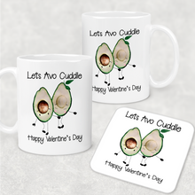 Load image into Gallery viewer, Avo Cuddle Valentine&#39;s Day Personalised Mug and Coaster Set
