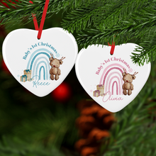 Load image into Gallery viewer, Baby Bear 1st Christmas Ceramic Bauble
