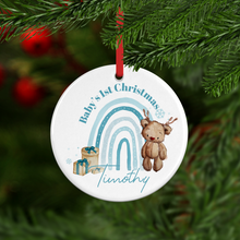Load image into Gallery viewer, Baby Bear 1st Christmas Ceramic Bauble
