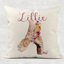 Load image into Gallery viewer, Ballet Shoes Personalised Cushion
