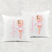 Load image into Gallery viewer, Ballet Personalised Cushion Linen White Canvas
