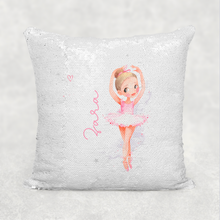 Load image into Gallery viewer, Ballet Dancer Personalised Mermaid Sequin Cushion
