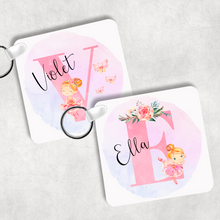 Load image into Gallery viewer, Ballet Alphabet Personalised Keyring Bag Tag
