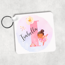 Load image into Gallery viewer, Ballet Alphabet Personalised Keyring Bag Tag

