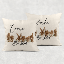 Load image into Gallery viewer, Be Kind Sign Language Personalised Cushion
