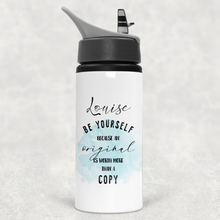 Load image into Gallery viewer, Be Yourself Personalised Aluminium Straw Water Bottle 650ml
