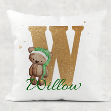 Load image into Gallery viewer, Elf Bear Alphabet Christmas Cushion
