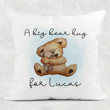 Load image into Gallery viewer, Big Teddy Bear Hug Personalised Cushion
