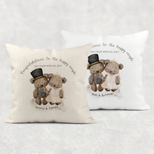 Load image into Gallery viewer, Bear Wedding Personalised Cushion
