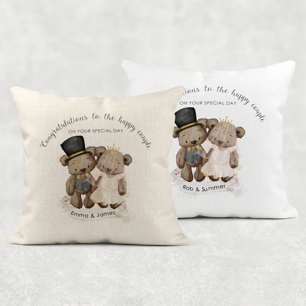 Bear Wedding Personalised Cushion
