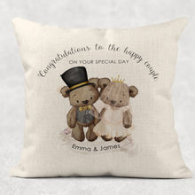 Load image into Gallery viewer, Bear Wedding Personalised Cushion
