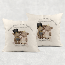 Load image into Gallery viewer, Bear Wedding Personalised Cushion
