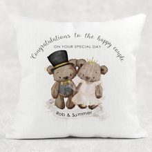 Load image into Gallery viewer, Bear Wedding Personalised Cushion
