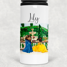 Load image into Gallery viewer, Beauty and the Beast Scene Personalised Aluminium Straw Water Bottle 650ml
