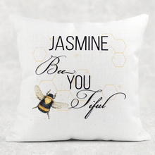 Load image into Gallery viewer, Bee You Tiful Positivity Personalised Cushion

