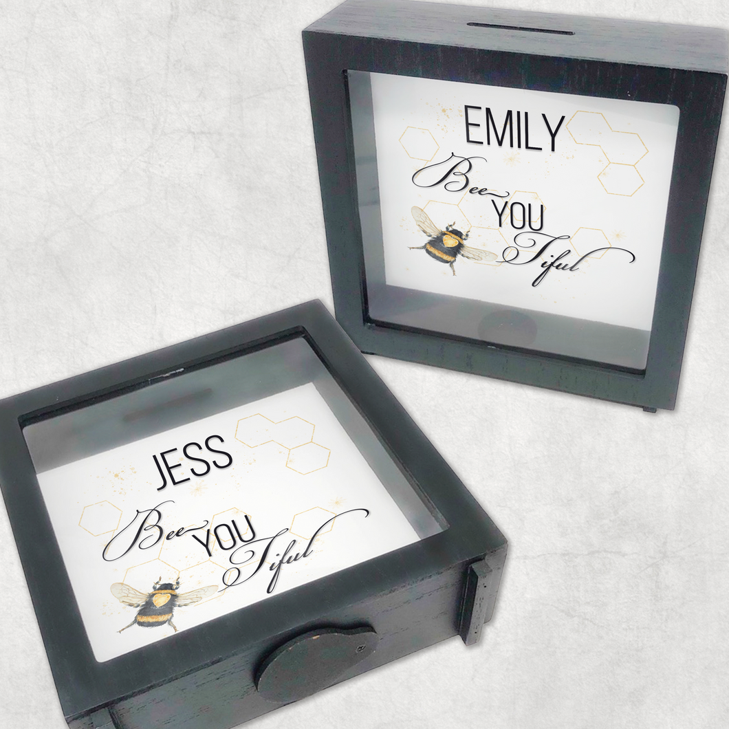 Bee You Tiful Personalised Money box Frame