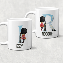 Load image into Gallery viewer, Beefeater Soldier Alphabet Personalised Watercolour Mug
