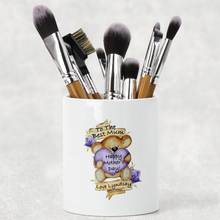 Load image into Gallery viewer, Best Mum Teddy Mother&#39;s Day Pencil Caddy / Make Up Brush Holder
