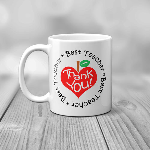 Best Teacher Thank You Mug - Mug - Molly Dolly Crafts