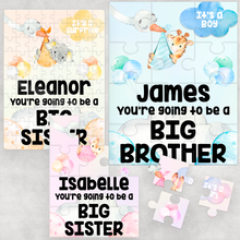 Load image into Gallery viewer, Pregnancy Announcement Big Brother Sister Jigsaw Various Sizes &amp; Pieces
