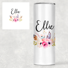 Load image into Gallery viewer, Boho Floral Personalised Tall Tumbler
