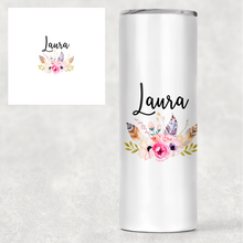 Load image into Gallery viewer, Boho Floral Personalised Tall Tumbler
