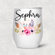 Load image into Gallery viewer, Boho Personalised 400ml Stemless Wine Tumbler
