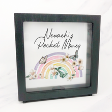 Load image into Gallery viewer, Butterfly Rainbow Personalised Pocket Money Box Frame
