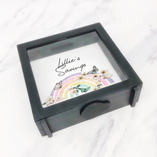 Load image into Gallery viewer, Butterfly Rainbow Personalised Pocket Money Box Frame
