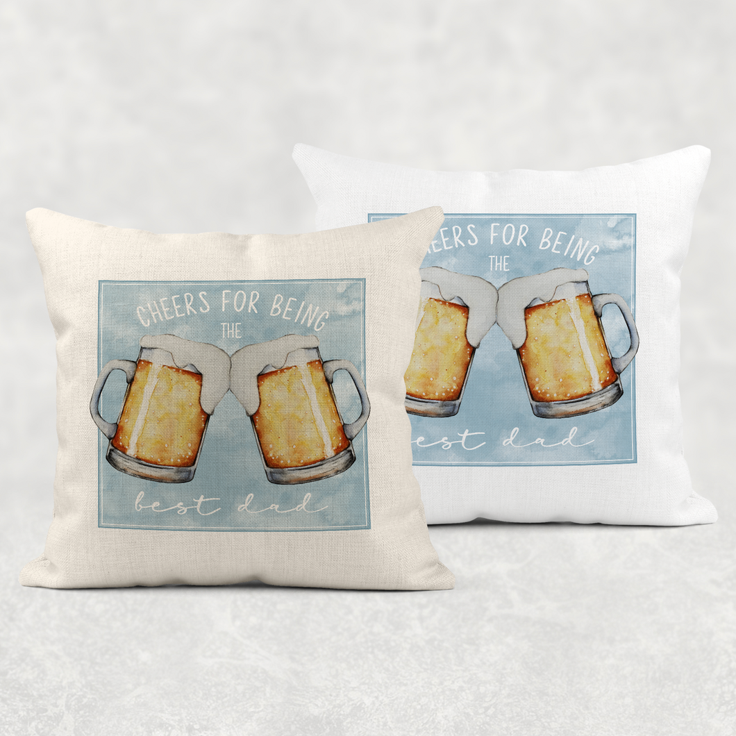 Cheers for Being the Best Dad Father's Day Gift Cushion