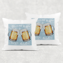 Load image into Gallery viewer, Cheers for Being the Best Dad Father&#39;s Day Gift Cushion
