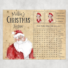 Load image into Gallery viewer, Christmas Activity Personalised Jigsaw Various Sizes &amp; Pieces
