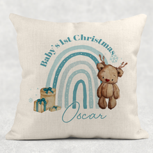 Load image into Gallery viewer, Baby Bear 1st Christmas Cushion
