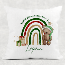 Load image into Gallery viewer, Elf Bear Rainbow Christmas Cushion
