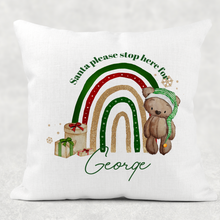 Load image into Gallery viewer, Elf Bear Rainbow Christmas Cushion
