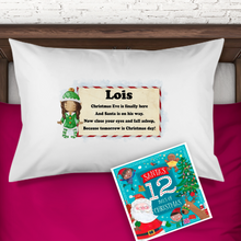 Load image into Gallery viewer, Elf Personalised Christmas Eve Pillow Case &amp; Book

