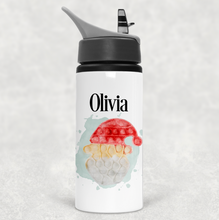 Load image into Gallery viewer, Popit Christmas Fidget Personalised Aluminium Straw Water Bottle 650ml
