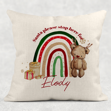 Load image into Gallery viewer, Reindeer Bear Rainbow Christmas Cushion
